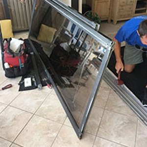 sliding glass door frame repair Lamont